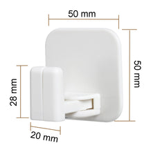 Fineget Sticky Wall Hook for Hanging Self Adhesive Hat Towel Key Hooks Bathroom Kitchen Desk Multi-Functional 2-in-1 Plastic Removable Hooks Organizer White 4 Pcs