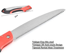 Portable Fast Sharp Pruning Hand Foldable Saw - Anti-stuck for Hunting Camping Garden Workshop Outdoor,Fine Tooth,Survival 3D Teeth Ergo Handle Fast Cut Mn Steel Errorproof-locker Heat Treatment Alloy