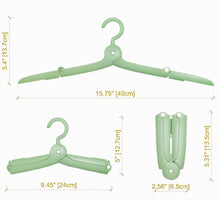 Fineget Folding Clothes Travel Hangers Portable Plastic Non Slip Burrs Free Clothing Coat Green Hangers
