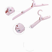 Fineget Foldable Travel Clothes Hangers with Clips Pink (4 Pcs + 8 Clips)