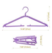 Fineget Travel Hangers Foldable Collapsible Purple Hangers
