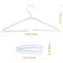 Fineget Folding Clothes Skirt Shirt Hangers Plastic Coat Travel Shoes White Hangers
